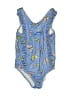 Pink Platinum Print Blue One Piece Swimsuit Size 3T - photo 1