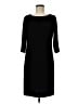 Leota Solid Black Casual Dress Size M - photo 1