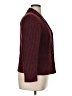 Evan Picone Houndstooth Burgundy Blazer Size 14 Petite - photo 4