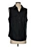 Chico's 100% Cotton Black Sleeveless Button-Down Shirt Size Lg (2.5) - photo 1