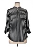 Moyabo Stripes Black 3/4 Sleeve Button-Down Shirt Size XL - photo 1