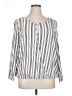 Torrid Stripes White Long Sleeve Blouse Size 1X Plus (1) - photo 1