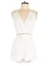 TOBI 100% Rayon Solid Ivory Romper Size L - photo 1