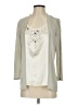 August Silk Silver Cardigan Size S - photo 1