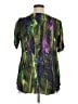 Roaman's 100% Rayon Green Short Sleeve Blouse Size 14W - photo 2