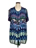 Roaman's 100% Rayon Blue Short Sleeve Blouse Size 14W - photo 1