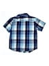 American Hawk Plaid Blue Short Sleeve Button-Down Shirt Size 4 - photo 2