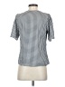 Ann Taylor 100% Polyester Checkered-gingham Gray Short Sleeve Blouse Size XS - photo 2