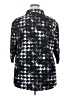 Assorted Brands Houndstooth Black 3/4 Sleeve Blouse Size 2X - photo 2