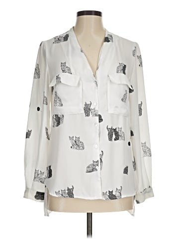 Zara Basic Long Sleeve Blouse (view 1)