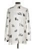 Zara Basic Animal Print Ivory Long Sleeve Blouse Size M - photo 2