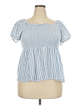 Unique Spectrum Short Sleeve Blouse