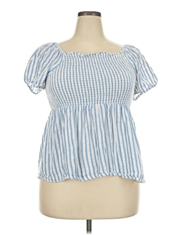Unique Spectrum Short Sleeve Blouse (view 1)