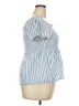 Unique Spectrum Blue Short Sleeve Blouse Size 2X - photo 4