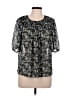Banana Republic 100% Polyester Black Short Sleeve Blouse Size M - photo 1