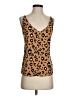 Thakoon 100% Polyester Animal Print Brown Sleeveless Top Size 4 - photo 1