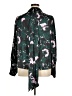 Crosby Print Green Long Sleeve Blouse Size XL - photo 2