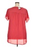Torrid 100% Polyester Red Short Sleeve Blouse Size 2X Plus (2) - photo 2
