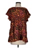 Wonder 100% Polyester Animal Print Orange Short Sleeve Blouse Size S - photo 1