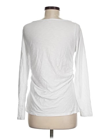 Madewell Ruched Crewneck Long-Sleeve Tee in Soft Slub (view 2)