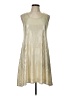Espresso Metallic Ivory Casual Dress Size L - photo 1