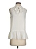Neiman Marcus Ivory Sleeveless Blouse Size S - photo 1