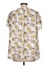 Unbranded 100% Polyester Yellow Short Sleeve Blouse Size L - photo 2