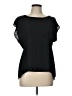 Bar III 100% Polyester Black Short Sleeve Blouse Size L - photo 1
