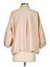 Free People Stripes Orange 3/4 Sleeve Button-Down Shirt Size XS - photo 2