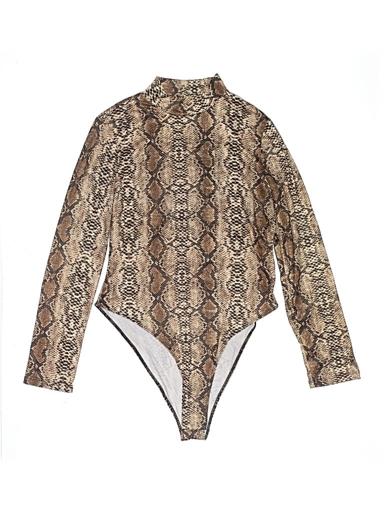 Pre-owned Shein Bodysuit In Tan