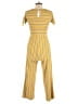 Sequin Hearts Stripes Yellow Jumpsuit Size L - photo 2