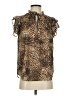 Anne Klein Animal Print Brown Sleeveless Blouse Size S - photo 1