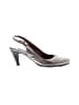 Assorted Brands 100% Leather Metallic Silver Heels Size EU 36 - photo 1