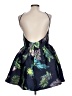 Akira 100% Polyester Tropical Blue Cocktail Dress Size L - photo 2