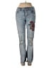 Zara Basic Floral Blue Jeans Size 2 - photo 1