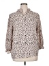 Unbranded Animal Print Ivory 3/4 Sleeve Blouse Size XL - photo 1