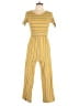 Sequin Hearts Stripes Yellow Jumpsuit Size L - photo 1