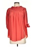 Acrobat 100% Silk Red Orange 3/4 Sleeve Silk Top Size S - photo 1