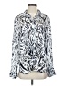 Joseph Ribkoff 100% Polyester Animal Print Silver White Long Sleeve Blouse Size 4 - photo 1