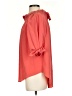 Acrobat 100% Silk Red Orange 3/4 Sleeve Silk Top Size S - photo 5