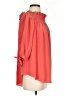 Acrobat 100% Silk Red Orange 3/4 Sleeve Silk Top Size S - photo 4