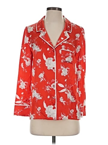 Alice + Olivia Long Sleeve Silk Top (view 1)