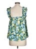 Blu Pepper 100% Polyester Blue Sleeveless Blouse Size L - photo 2