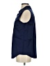 Universal Standard Blue Sleeveless Button-Down Shirt Size 2 - 4 - photo 5