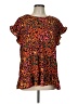 Molly Bracken 100% Polyester Orange Short Sleeve Blouse Size L - photo 1