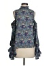 Bishop + Young 100% Polyester Blue Sleeveless Blouse Size XS - photo 1