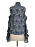 Bishop + Young 100% Polyester Blue Sleeveless Blouse Size XS - photo 2