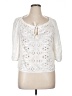 Unbranded 100% Rayon White 3/4 Sleeve Blouse Size XS - photo 1