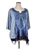 World Unity Blue 3/4 Sleeve Blouse Size 1X - photo 1