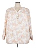 Torrid Floral Ivory 3/4 Sleeve Blouse Size 4X Plus (4) - photo 1